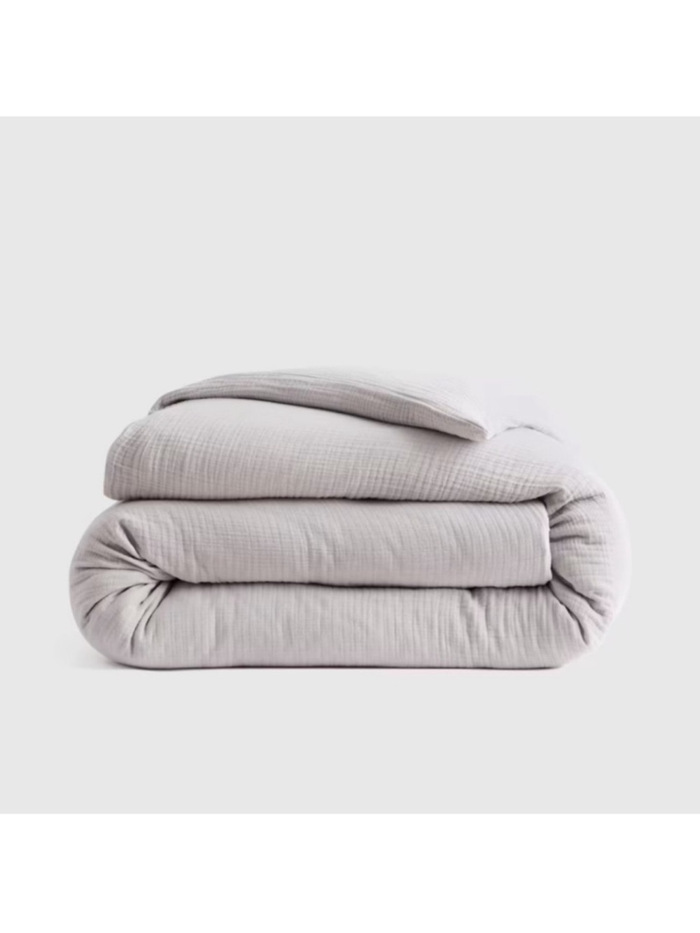 QUINCE Organic Airy Gauze Duvet Cover King/Cal King Light Grey 9047